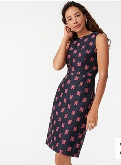 J crew Sheath dress in butterfly jacquard - Picture 2 of 10